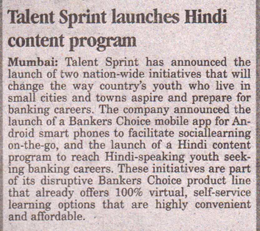 TalentSprint launches BankersChoice mobile app for Android smartphones